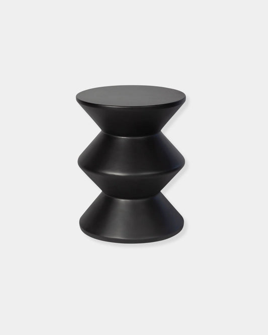 CONCRETE INVERTED SIDE TABLE - BLACK