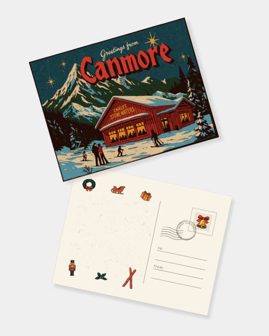GREETINGS FROM CANMORE STONEWATERS POSTCARD