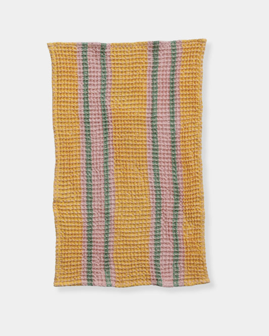 YELLOW WAFFLE WEAVE - TEA TOWEL