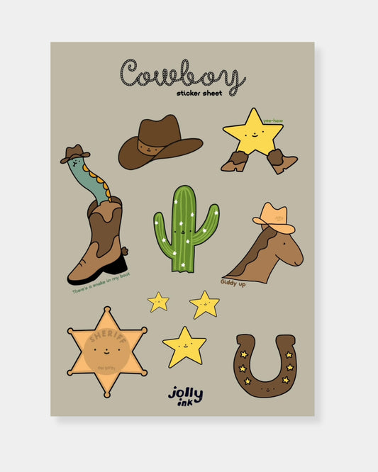 COWBOY - STICKER SHEET