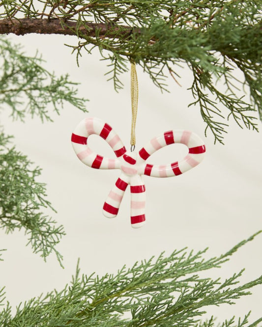 RED LUELLA BOW - ORNAMENT