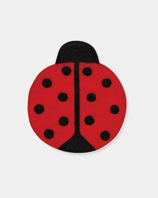 LADYBUG FELT WOOL TRIVET