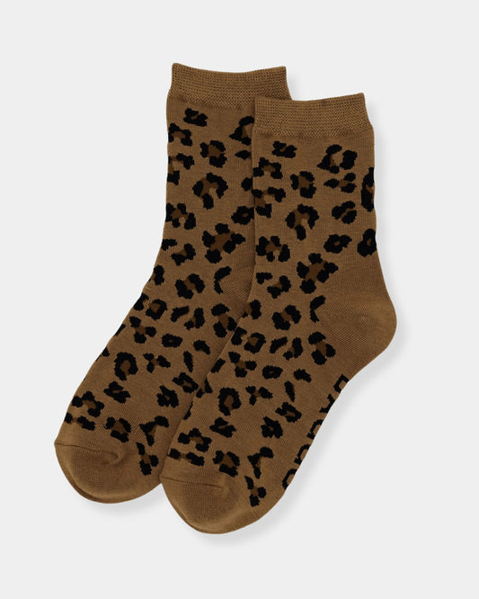 CREW SOCK - DARK LEOPARD