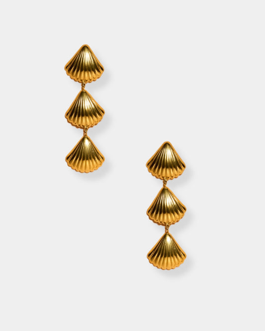 SALLY DANGLE - 18K GOLD PLATED EARRINGS