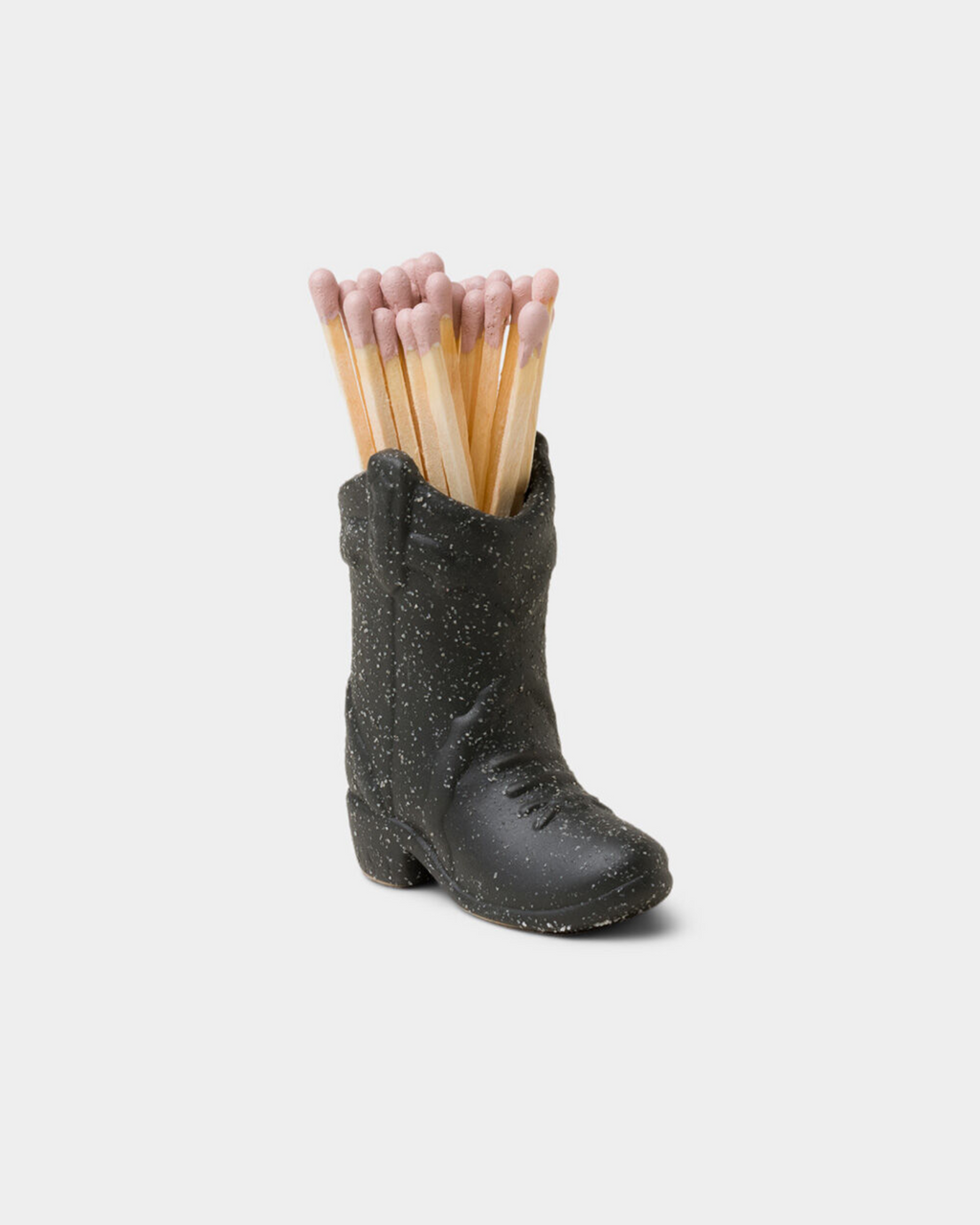 Cowboy Boot Match Holder Match Jar With Striker Matchstick Boot