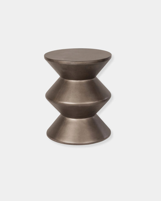 CONCRETE INVERTED SIDE TABLE - BRONZE