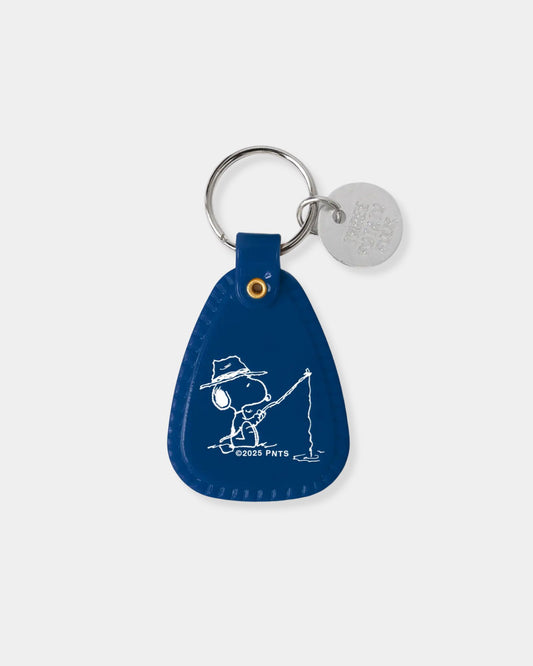 SNOOPY FISHERMAN SADDLE KEYCHAIN
