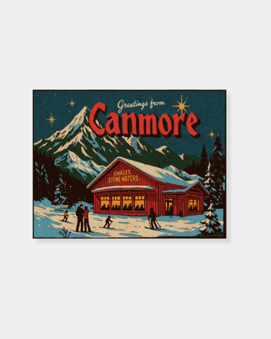 GREETINGS FROM CANMORE STONEWATERS POSTCARD