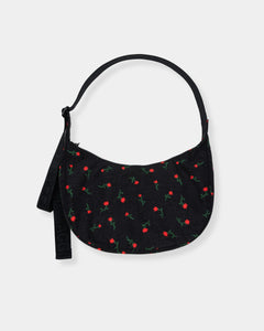 MEDIUM NYLON CRESCENT BAG - PAINTED WILDFLOWER