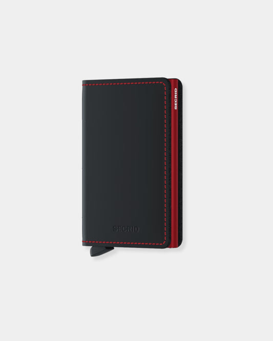 BLACK & RED - MATTE SLIMWALLET