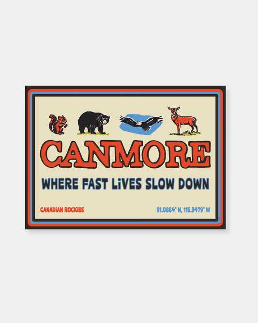 CANMORE FAST LIVES SLOW DOWN - STONEWATERS POSTCARD