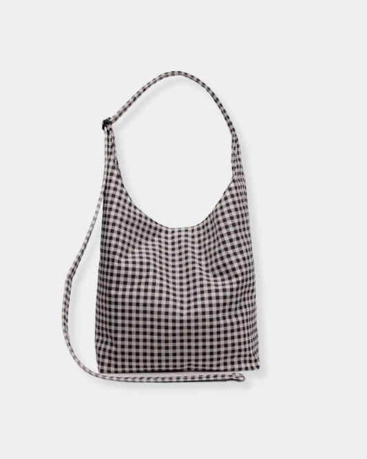 LARGE NYLON SLING - BLACK & WHITE GINGHAM