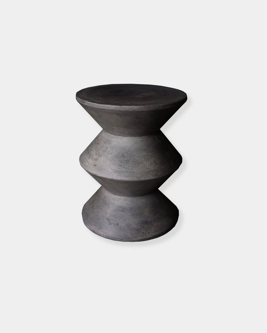 CONCRETE INVERTED SIDE TABLE - DARK GREY
