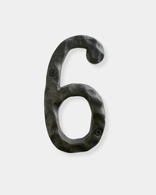 "6" CAST IRON HOUSE NUMBER