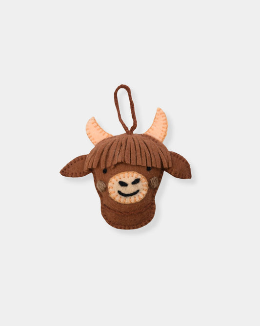 HIGHLAND COW - EMBROIDERED ORNAMENT