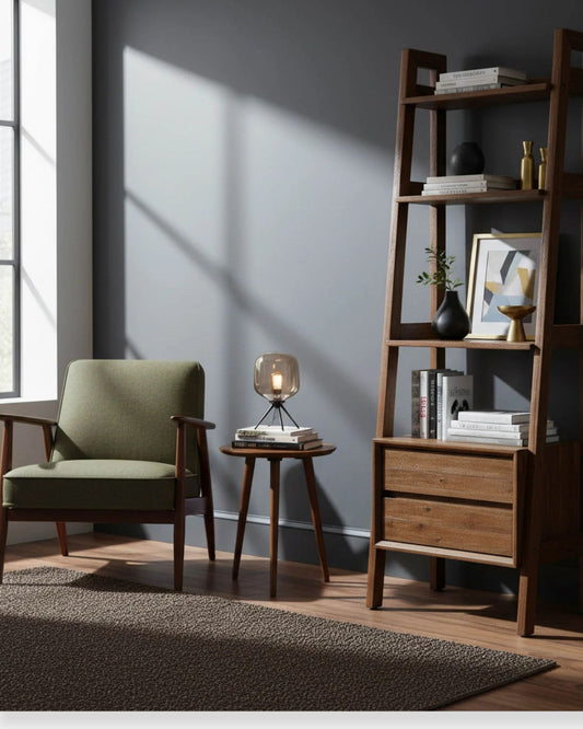 GIA BOOKCASE - WARM PECAN