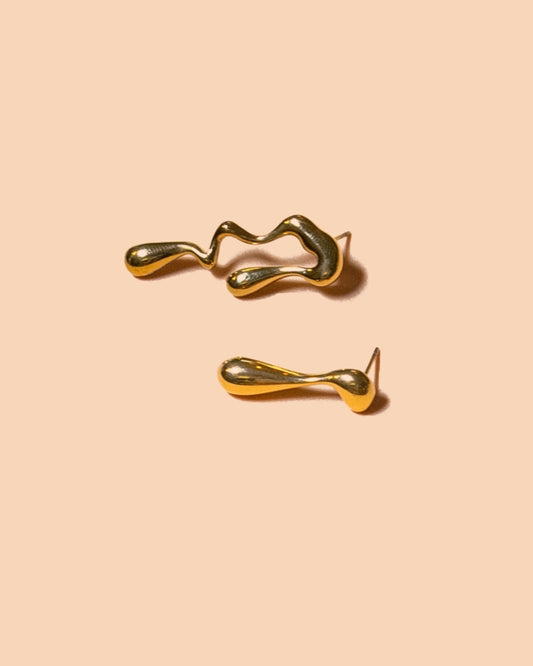 VICE VERSA 18K GOLD PLATED EARRINGS