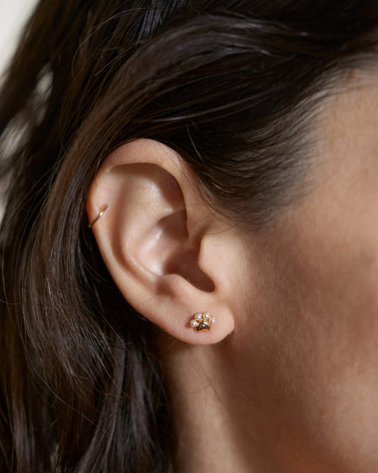 SHIMMER PAW STUDS - 18K GOLD PLATED EARRINGS