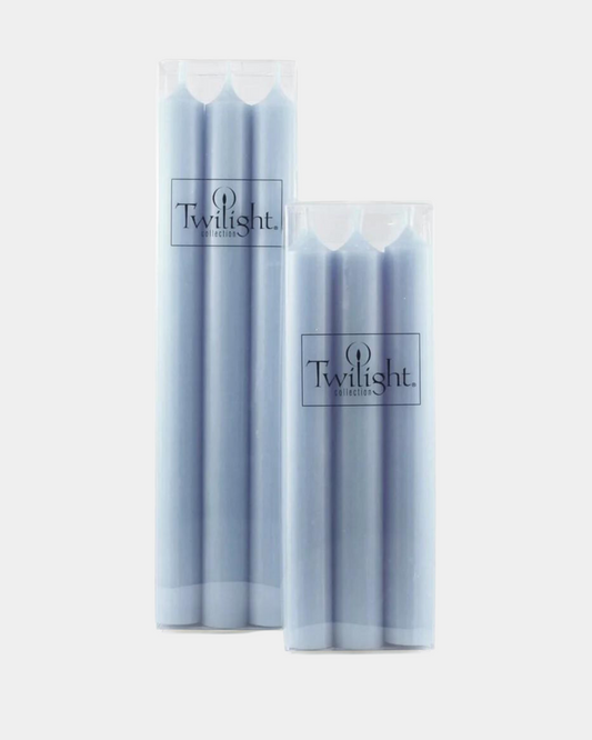 TWILIGHT CANDLE 10" SET OF 6 - BLUE GREY