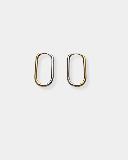BENNIE MIXED METAL HOOP - EARRINGS