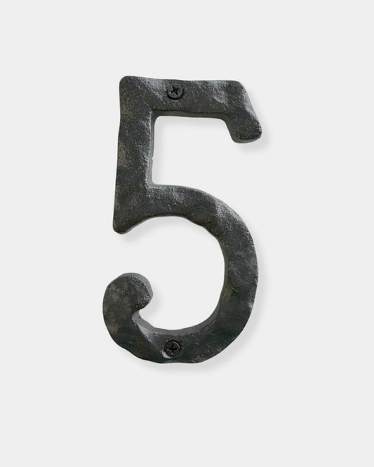 "5" CAST IRON HOUSE NUMBER | Stonewaters