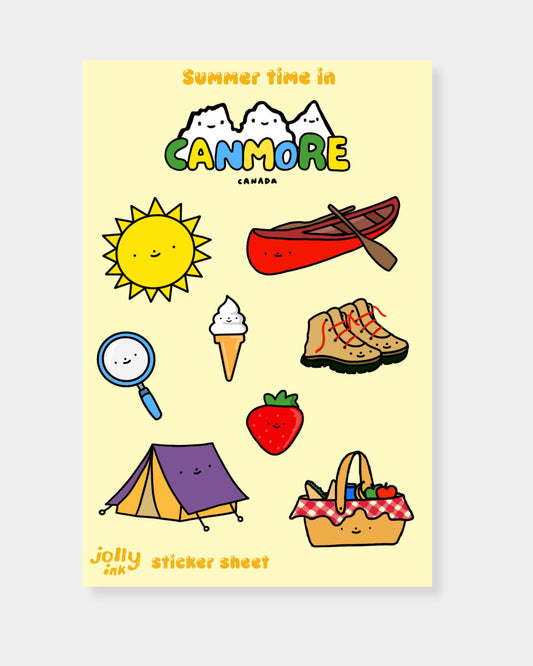 JOLLY INK SUMMER STICKER SHEET