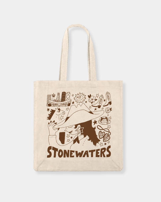 STONEWATERS COWGIRL BROWN - TOTE BAG