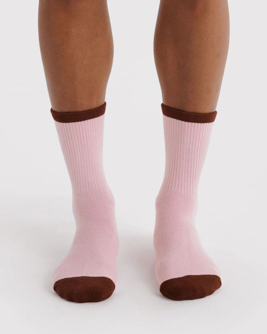 RIBBED SOCK - BLUSH MIX