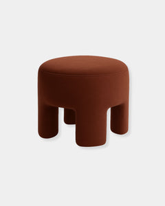 GINGER OTTOMAN - VELVET CHESTNUT