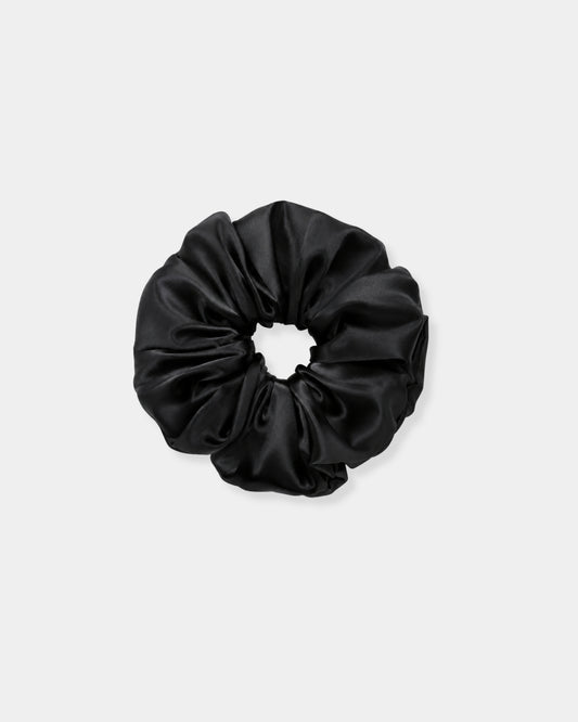 OVERSIZED SILK SCRUNCHIE - LARGE BLACK