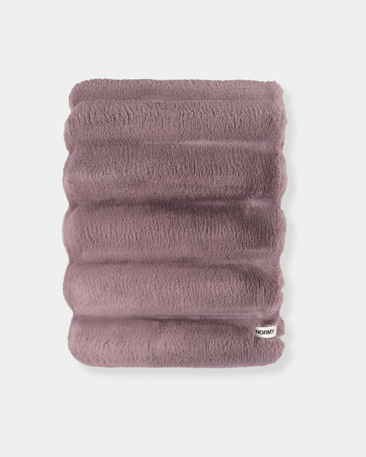 DIMENSIONAL FAUX FUR BLANKET - LILAC