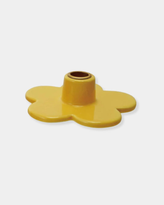 YELLOW FLOWER - CANDLE HOLDER