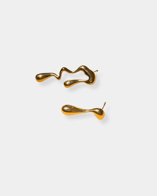 VICE VERSA 18K GOLD PLATED EARRINGS