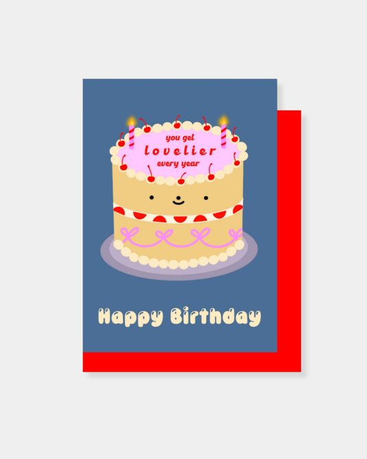 YOU GET LOVELIER EACH YEAR - CARD