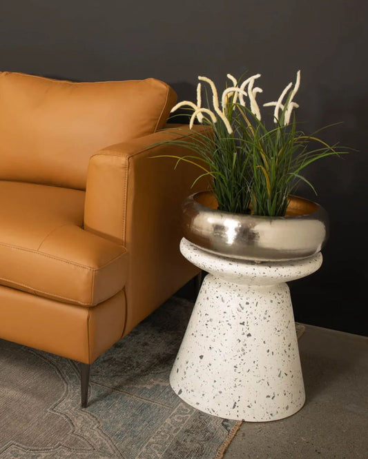 CONCRETE MINERAL SIDE TABLE - TERRAZZO