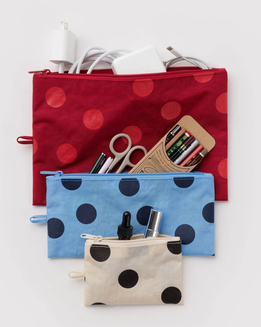 FLAT POUCH SET - POLKA DOT MIX