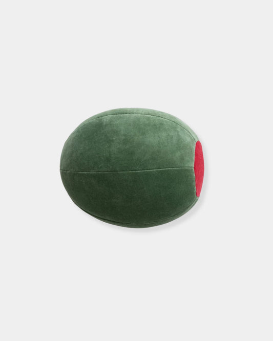 COTTON & VELVET OLIVE PILLOW