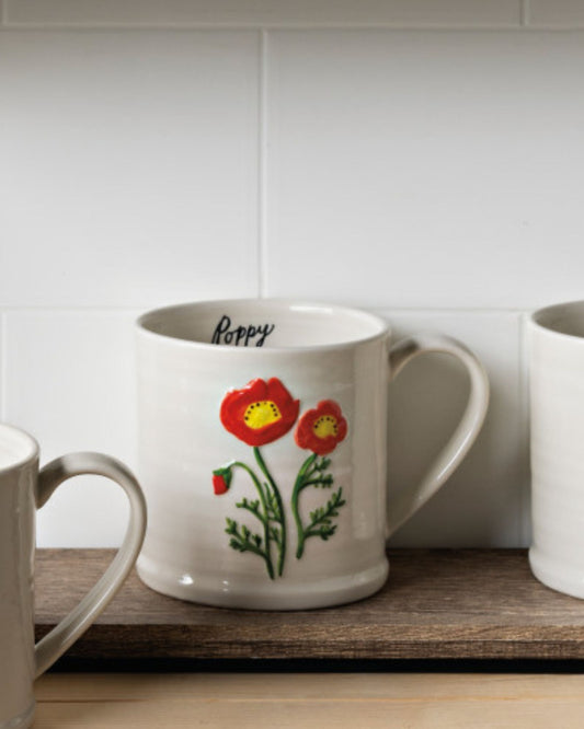 POPPY - EMBOSSED MUG