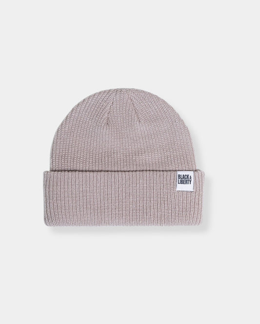 RIB KNIT BEANIE - OAT