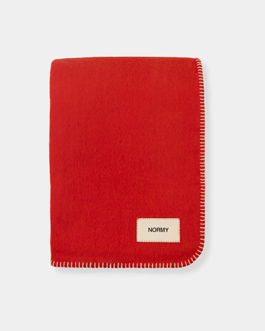 MERINO WOOL BLANKET - POPPY