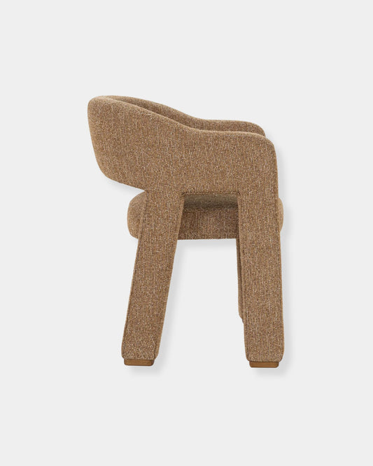 QUINN DINING CHAIR - GRANULATED GOLD
