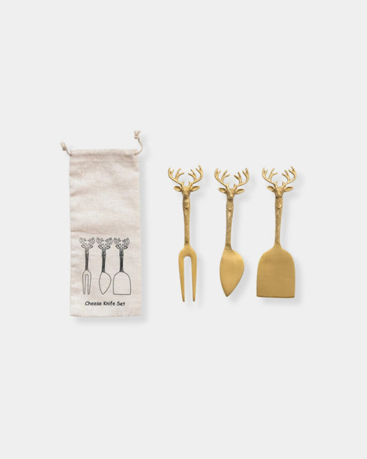 DEER CHEESE KNIVES - SET 3