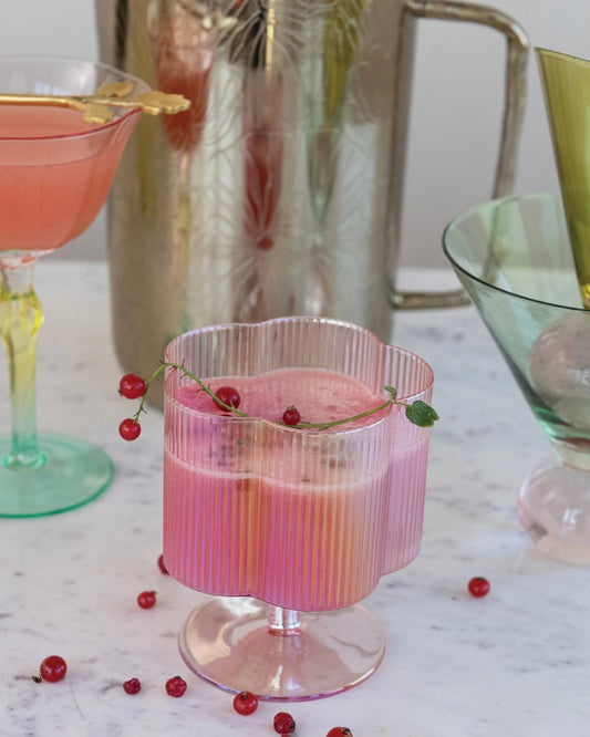 FLOWER SHAPED - STEMMED WINE GLASS