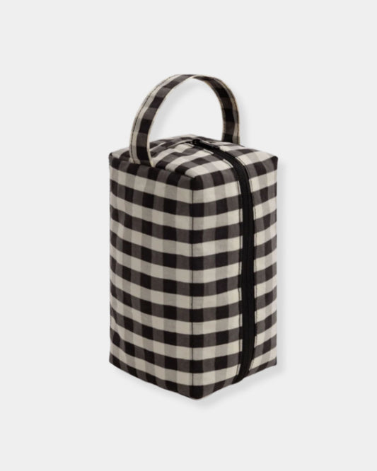 DOPP KIT - BLACK & WHITE GINGHAM