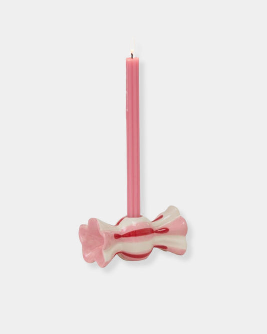 RED BONBON CANDLEHOLDER