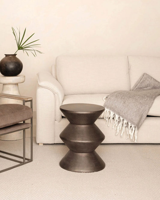 CONCRETE INVERTED SIDE TABLE - BRONZE