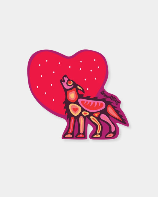 STRAWBERRY MOON WOLF - STICKER