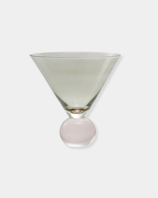 GREEN & PINK - TWO-TONE MARTINI GLASS