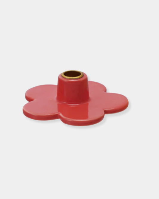 RED FLOWER - CANDLE HOLDER