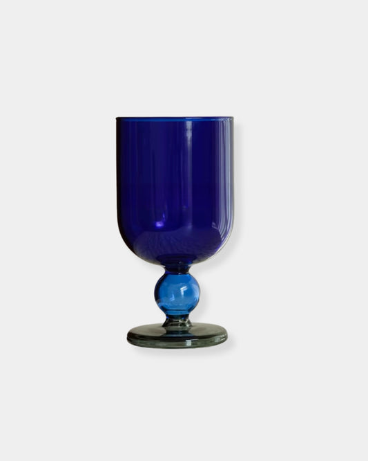 HANDBLOWN GUMBALL WINE GLASS - MINT